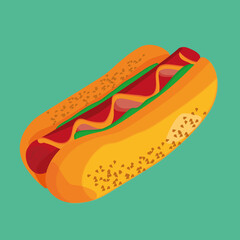 Hot-dog vector