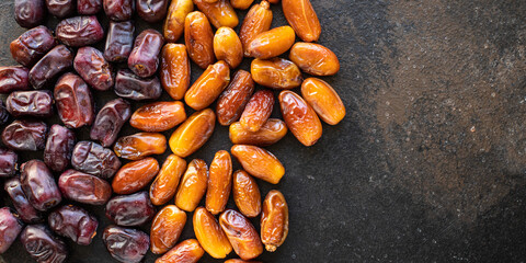 date fruit sweet dried fruit healthy tasty snack meal diet top view copy space  food background rustic image vegan or vegetarian food
