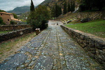 Castle La Iruela located in the Sierra de Cazorla in the region of Andalusia, Spain. Dawn in the castle