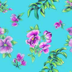 Fototapeta na wymiar Seamless pattern floral background