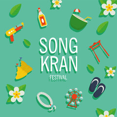 Songkran festival card