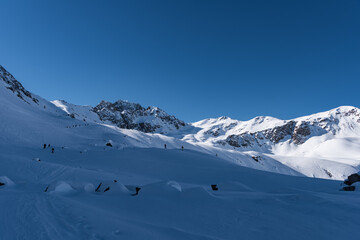Fototapeta na wymiar Skitour zum Wetterkreuz