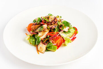 salad with octopus and lime