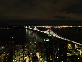 Bay bridge at night 