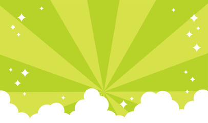 背景イメージ素材5_広告_集中線_背景_セール_バーゲン_ポップアップ_グリーン_キラキラ_横長_バナー_広告 green back