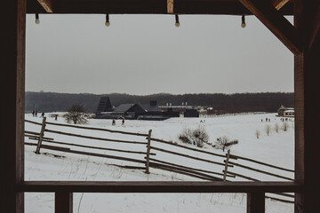 View of the expanses of the natural park from the gazebo