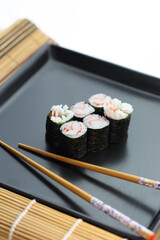 tasty snack meal in the form of fish sushi