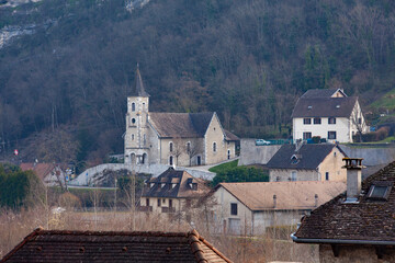 Eglise de Chanaz, Savoie, France.
