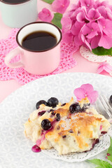 Blueberry apple cake made from buttermilk batter Series Picture 06