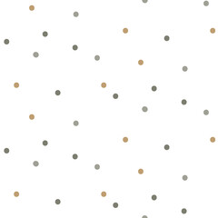 Confetti dot shapes seamless pattern. Background for paper wrap, textile, package and print design.