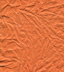 texture crumpled orange paper background