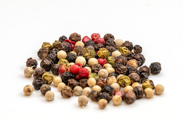 detail of colorful pepper corns