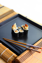 tasty sushi rolls made from fresh and delicious and healthy fish