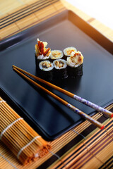 tasty sushi rolls made from fresh and delicious and healthy fish