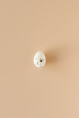 Cute speckled white easter egg