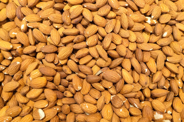 peeled almonds close-up