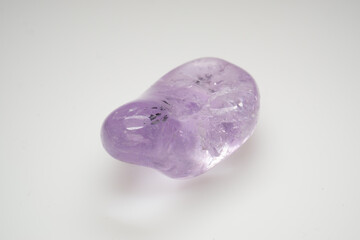 Natural stone amethyst on white background