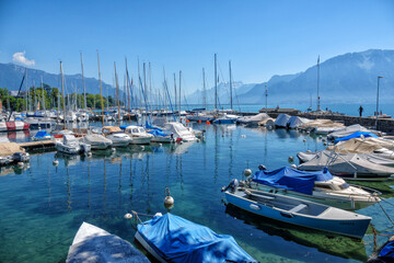 Obraz premium Hafen am Genfersee