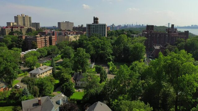 Pan View Of Riverdale Community In The Bronx