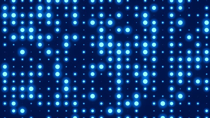 Dot  white blue pattern screen led light gradient texture background. Abstract  technology big data digital background. 3d rendering.