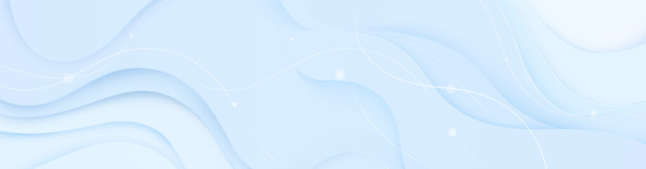 Abstract, light, blue background with lines and layers. Profile header, site header. Vector design, illustration