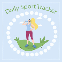 a habit tracker for daily sports and jogging. 30 day challenge, a healthy lifestyle concept