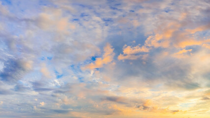 Natural background: dramatic sky at sunset