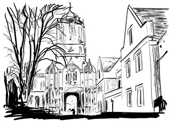 a sketch of the city of oxford