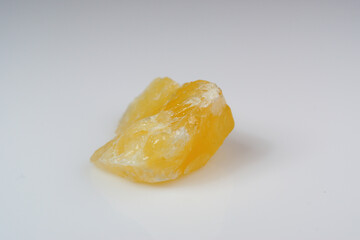 Natural mineral calcite on a white background