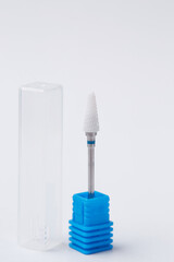 Nail cone ceramic cutter for removing gel polish or acrylic from nails. A bit for hardware manicure.