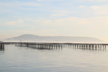 Obraz premium The Bassin de Thau in Herault departement in the south of France