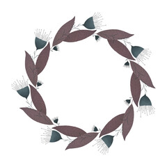 A wearth of flowers in brown shades in a calm range 