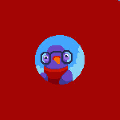 Pixel art bird