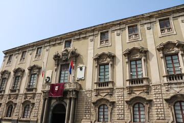Obraz premium City hall in Catania, Italy Sicily