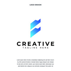 Creative Letter F icon logo design vector illustration. Alphabet letter F logo design color editable