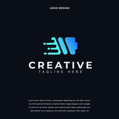 Creative Fast Charge Battery icon logo design vector illustration. Modern Power Battery logo design color editable