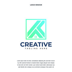 Creative Real Estate Business icon logo design vector illustration. Property Development, and Construction logo design color editable