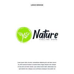 Fototapeta premium Creative Tropical plant icon logo design vector illustration. natural product logo design color editable