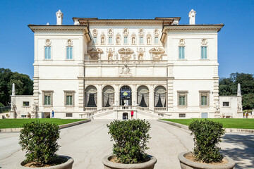 The Borghese Gallery in Villa Borghese, built in 18th century is the largest Public Park in Rome,...
