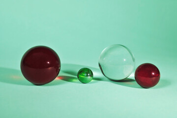 shiny transparent glass objects