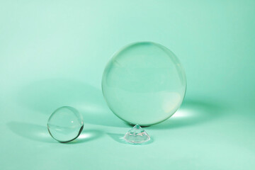 shiny transparent glass objects