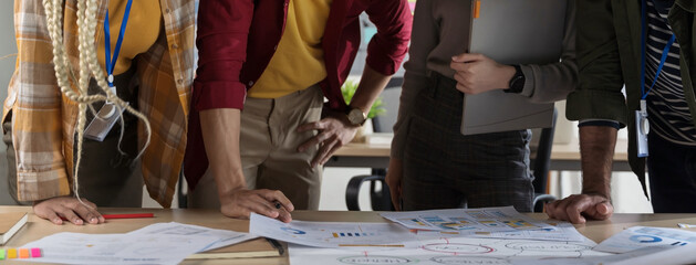 Group of business people team meeting in modern office working design planning and ideas concept