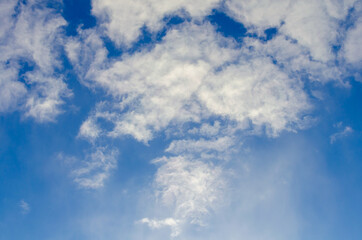 Blue sky with white cloud.