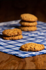 Homemade chocolate cookies. Freshly baked cookies.