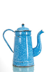 Vintage blue coffee pot