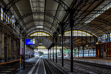 The Hague, The Netherlands. Beautiful railwaystation in the Haque, Netherlands, Holland, Europe.