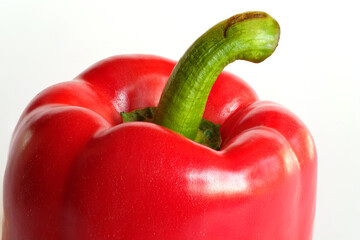 red sweet pepper  isolated in high definition on white background