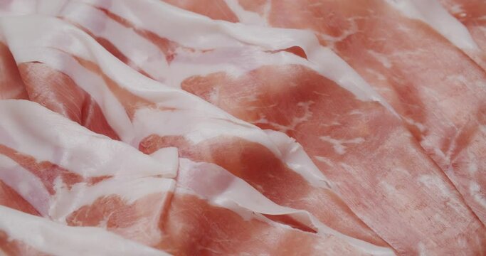 Close up of parma ham