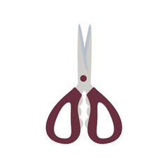 kitchen scissors isolated on white, vector illustration