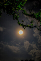 moon and clouds
